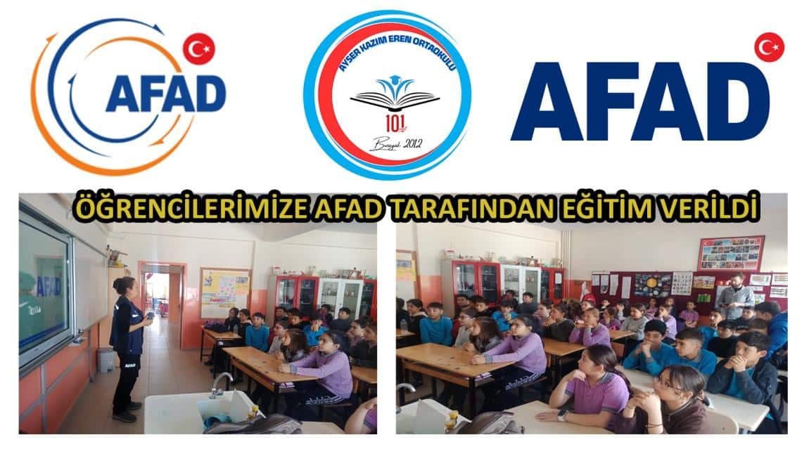 Eğitim - Öğrencilerimize AFAD Tarafından Eğitim Verildi
